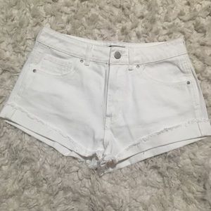 Kendall and Kylie white jean shorts